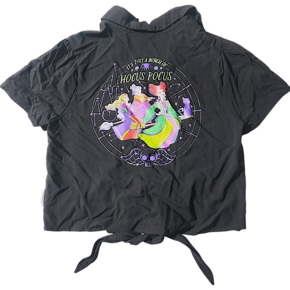 Disney Her Universe Women Large Hocus Pocus Tie Front Shirt Sanderson Sisters